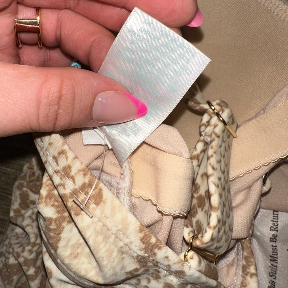 Kona Sol NWT Snake Print One Piece Swimsuit - Brown and Tan - Picture 9 of 9